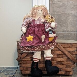 Avon Sparkling Fiber Optic Angel Vintage Country Farmhouse Shelf Sitter